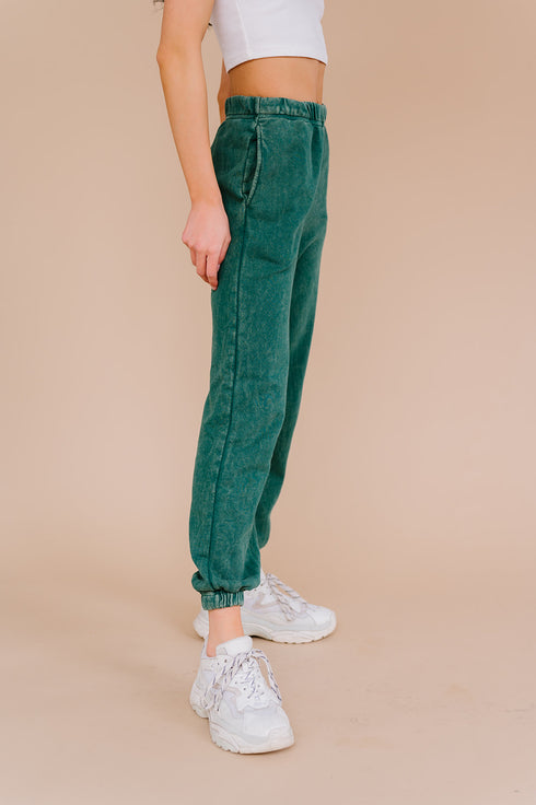 Vibe Check Washed Pant// Teal