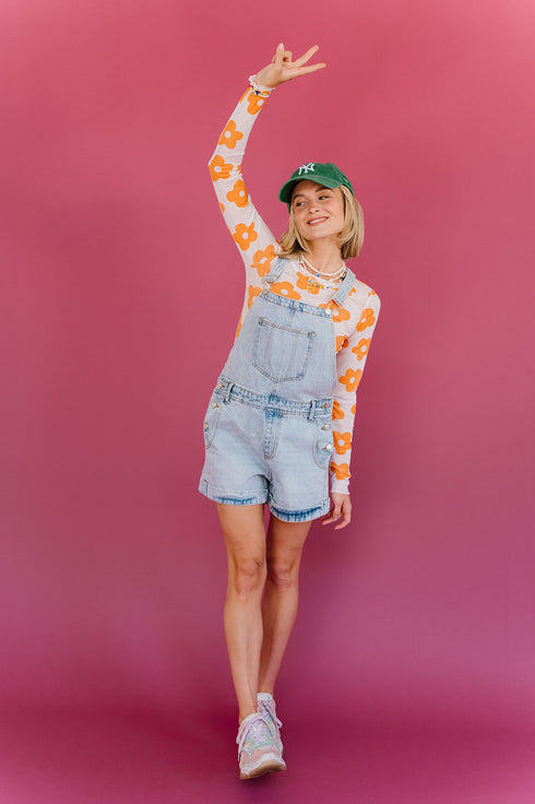 Hello Summer Denim Shortall