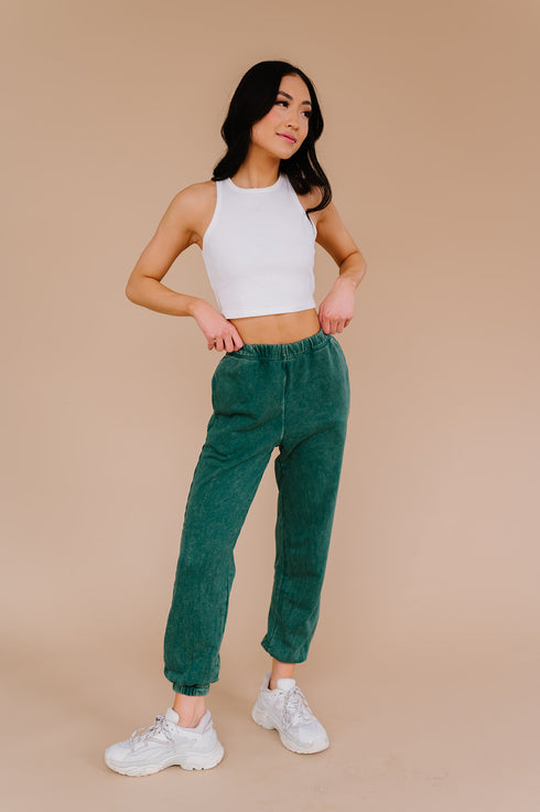 Vibe Check Washed Pant// Teal