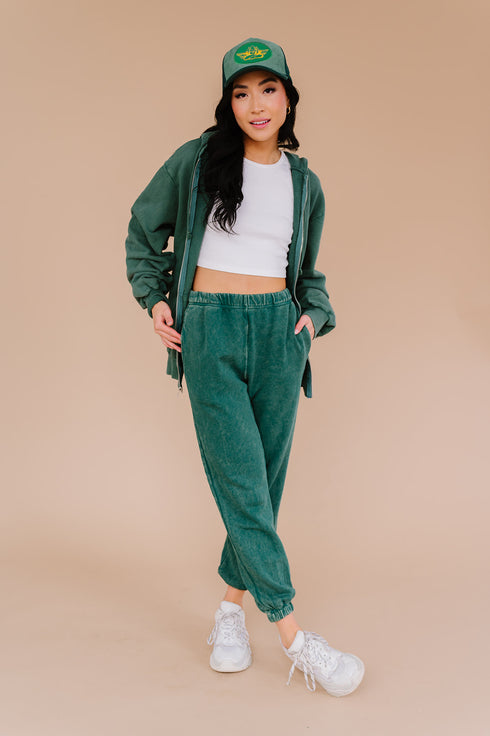 Vibe Check Washed Pant// Teal