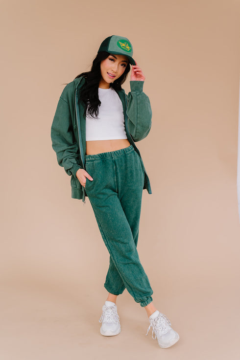 Vibe Check Washed Pant// Teal