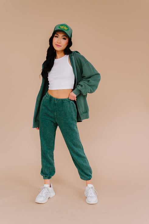 Vibe Check Washed Pant// Teal