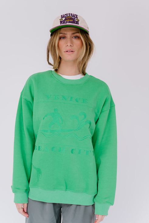 Beach Club Pullover// Green
