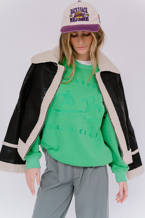 Beach Club Pullover// Green