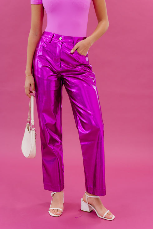 Party On Metallic Pant // Pink