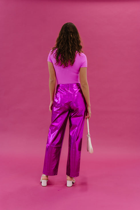 Party On Metallic Pant // Pink