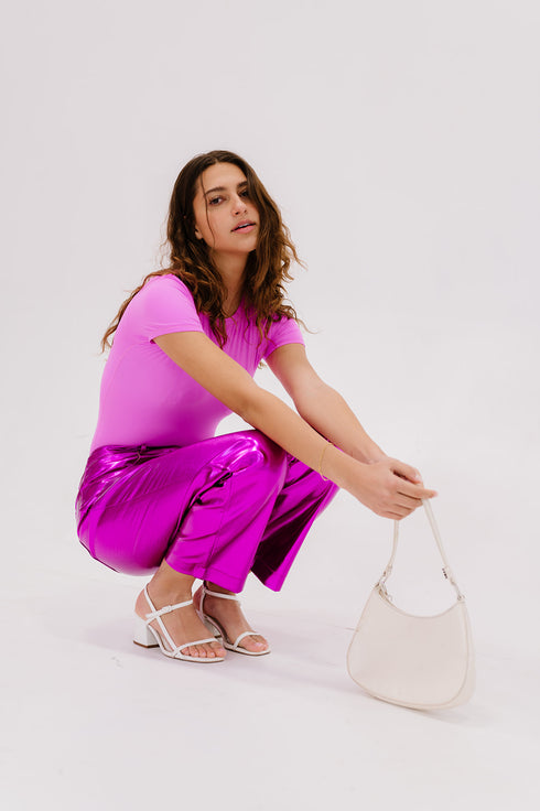 Party On Metallic Pant // Pink
