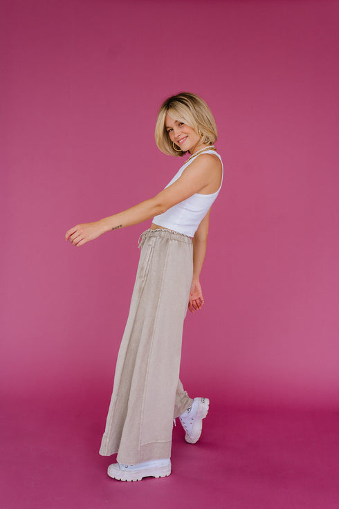 Loving Is Easy Lounge Pant// Stone *RESTOCKED*