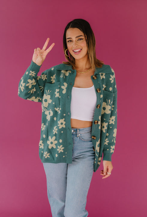 Twin Flame Floral Cardigan