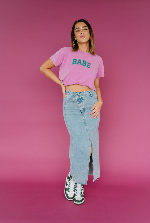 Hey Babe Tee// Pink