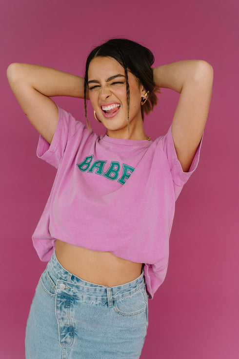 Hey Babe Tee// Pink