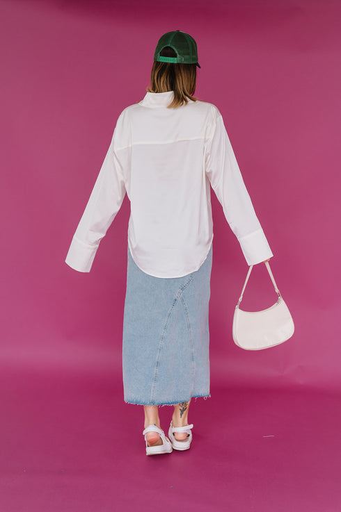 Satin Summer Top// Pearl