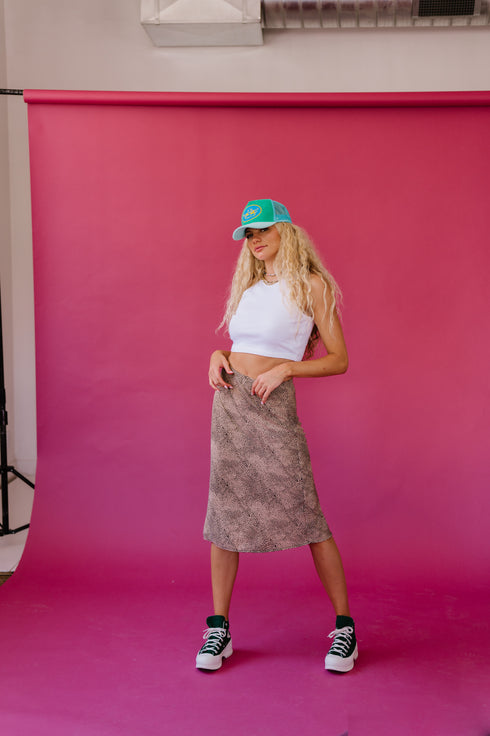 Wild Side Satin Midi Skirt *SELL OUT RISK*