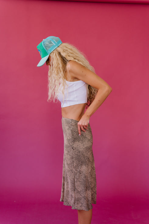 Wild Side Satin Midi Skirt *SELL OUT RISK*