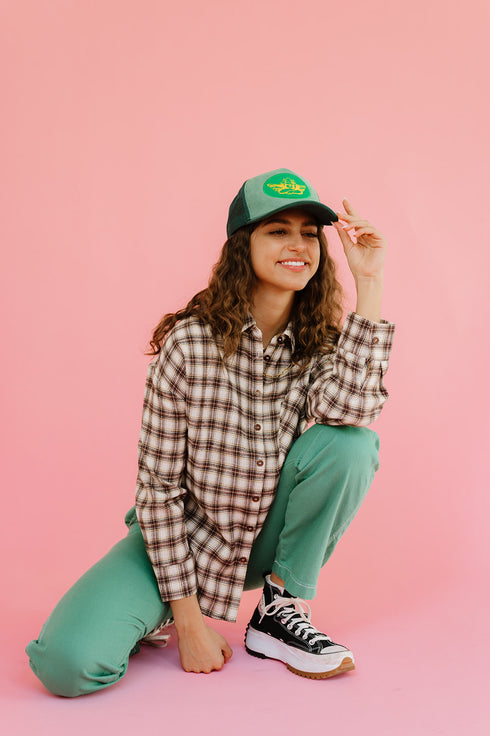 In The Band Flannel Top