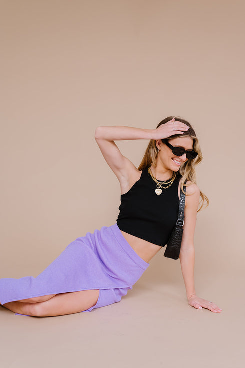 Lover Ribbed Knit Skirt