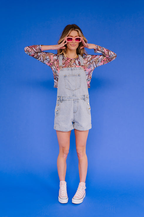 Hello Summer Denim Shortall