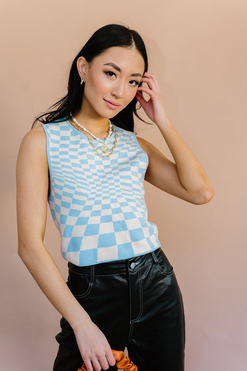 Fair Game Checkered Top
