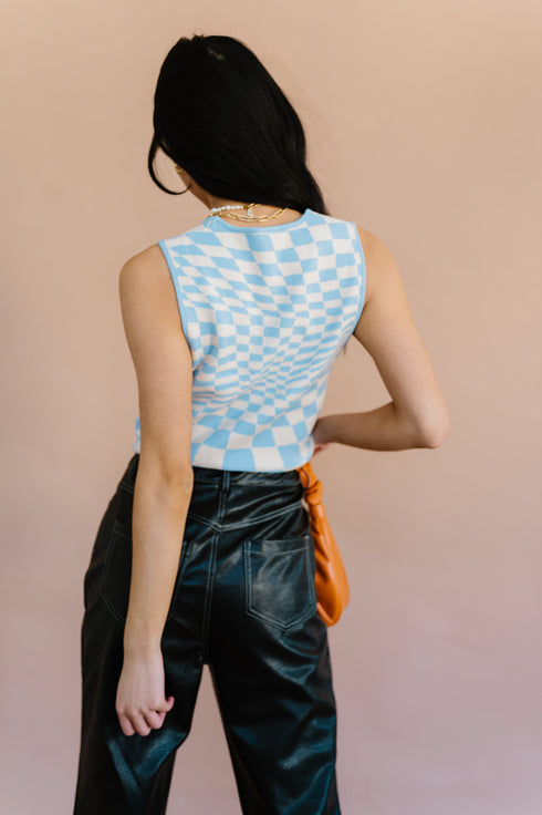 Fair Game Checkered Top