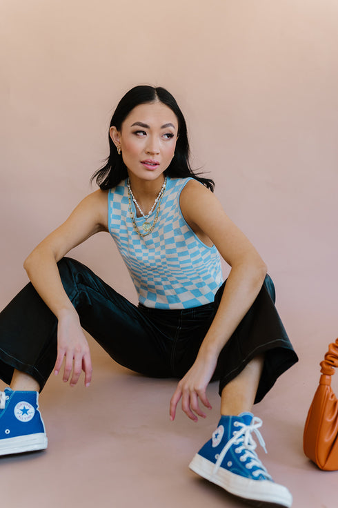Fair Game Checkered Top