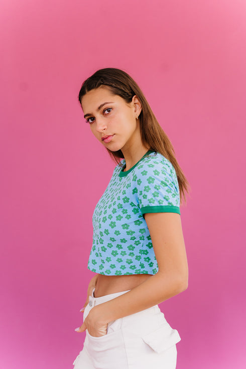 Electric Bloom Top // Blue