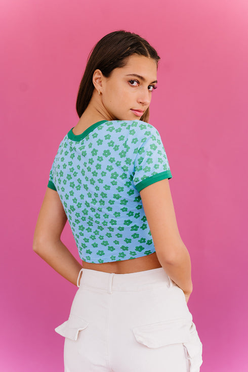 Electric Bloom Top // Blue
