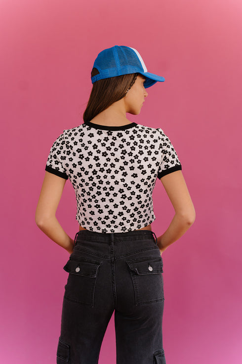 Electric Bloom Top // Bone