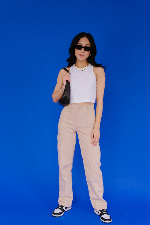 Deja Vu Cargo Pant// Tan