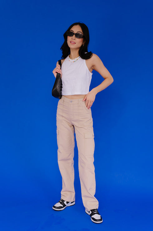 Deja Vu Cargo Pant// Tan