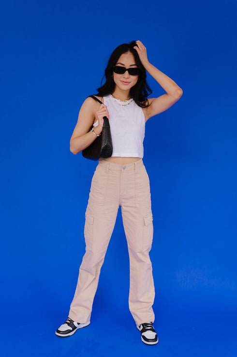 Deja Vu Cargo Pant// Tan