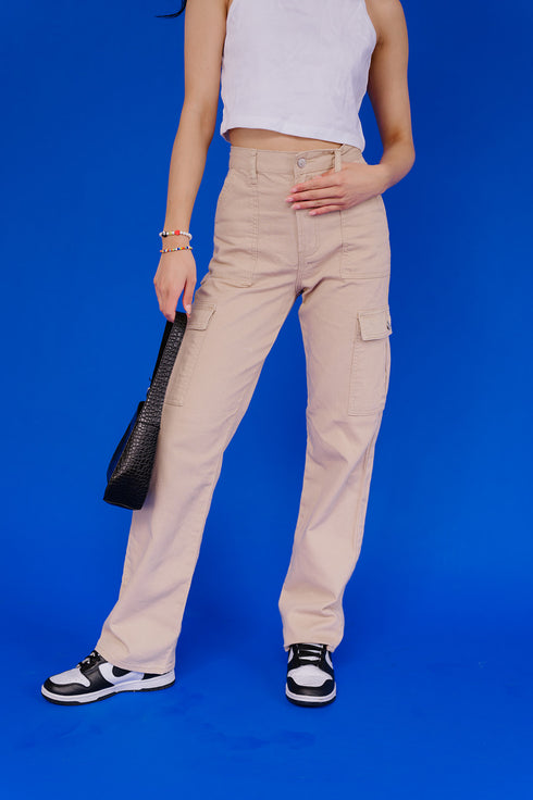 Deja Vu Cargo Pant// Tan