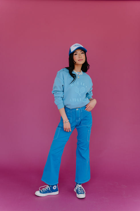 Don't Blame Me Cargo Pants// Cobalt