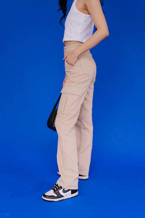 Deja Vu Cargo Pant// Tan