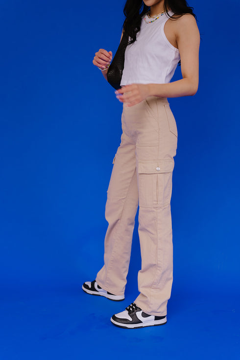 Deja Vu Cargo Pant// Tan