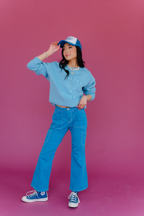 Don't Blame Me Cargo Pants// Cobalt