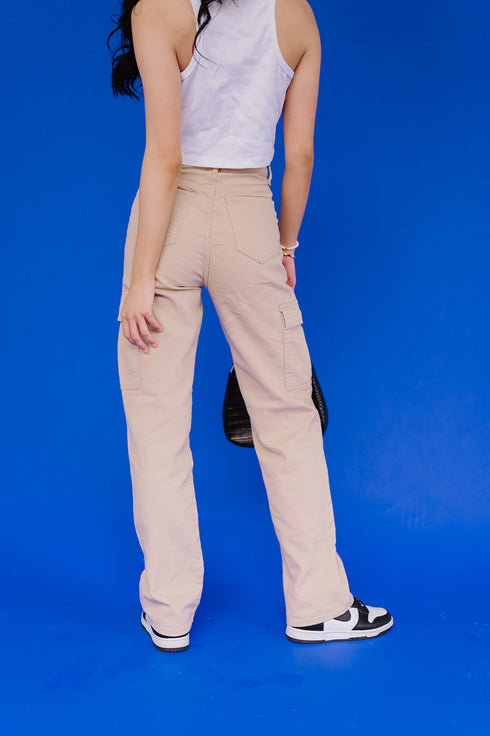 Deja Vu Cargo Pant// Tan