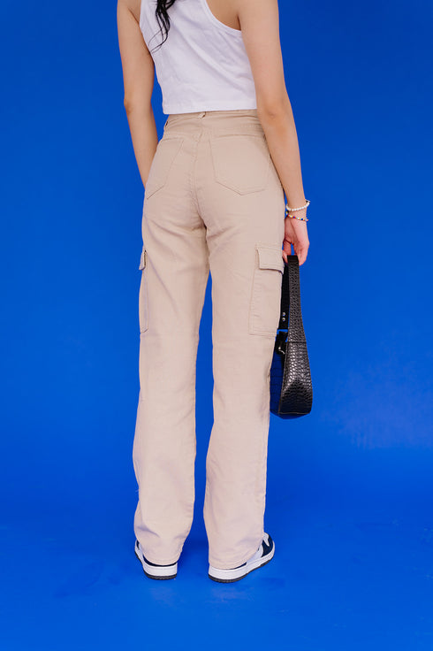 Deja Vu Cargo Pant// Tan