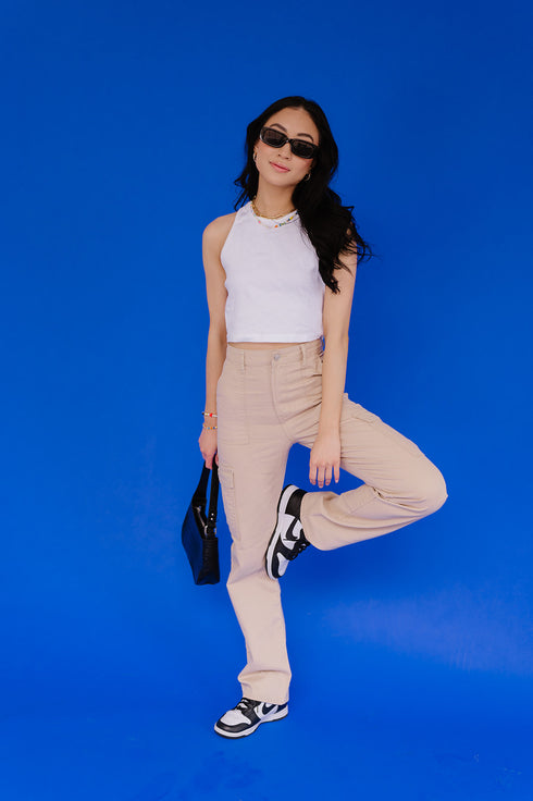 Deja Vu Cargo Pant// Tan