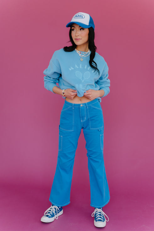 Don't Blame Me Cargo Pants// Cobalt