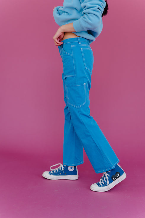 Don't Blame Me Cargo Pants// Cobalt