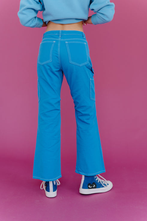 Don't Blame Me Cargo Pants// Cobalt