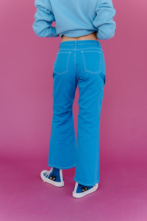 Don't Blame Me Cargo Pants// Cobalt