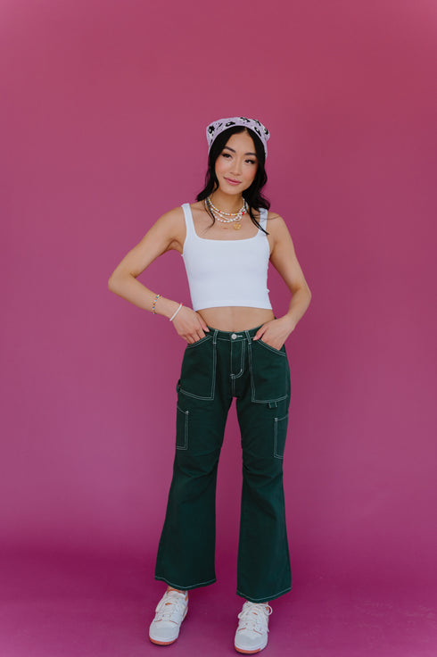 Don't Blame Me Cargo Pants// Green