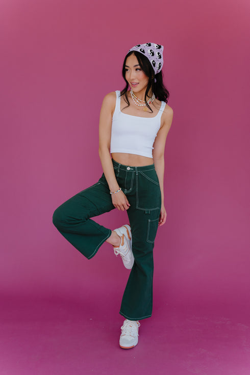 Don't Blame Me Cargo Pants// Green