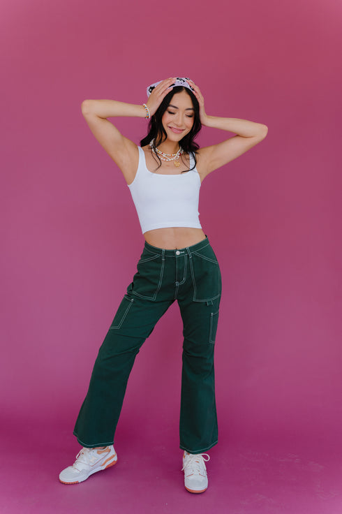 Don't Blame Me Cargo Pants// Green