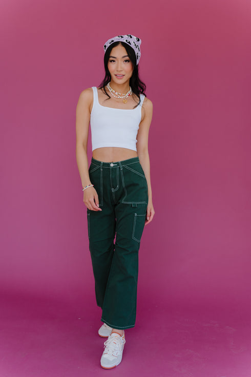 Don't Blame Me Cargo Pants// Green