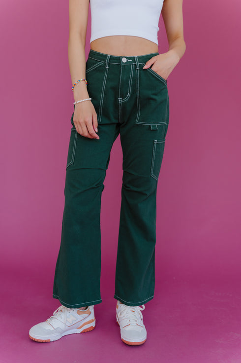 Don't Blame Me Cargo Pants// Green