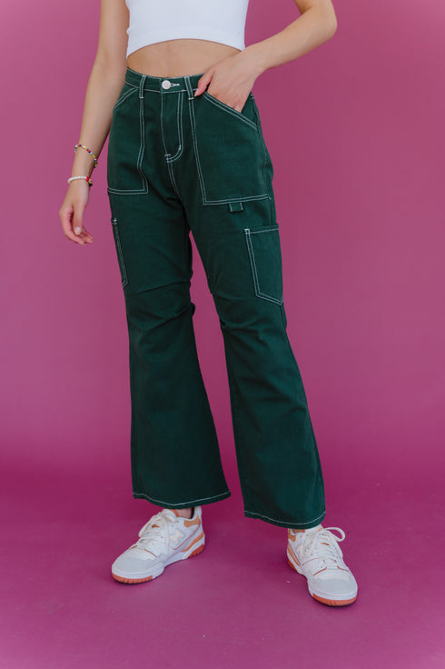 Don't Blame Me Cargo Pants// Green