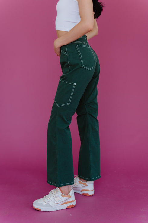 Don't Blame Me Cargo Pants// Green