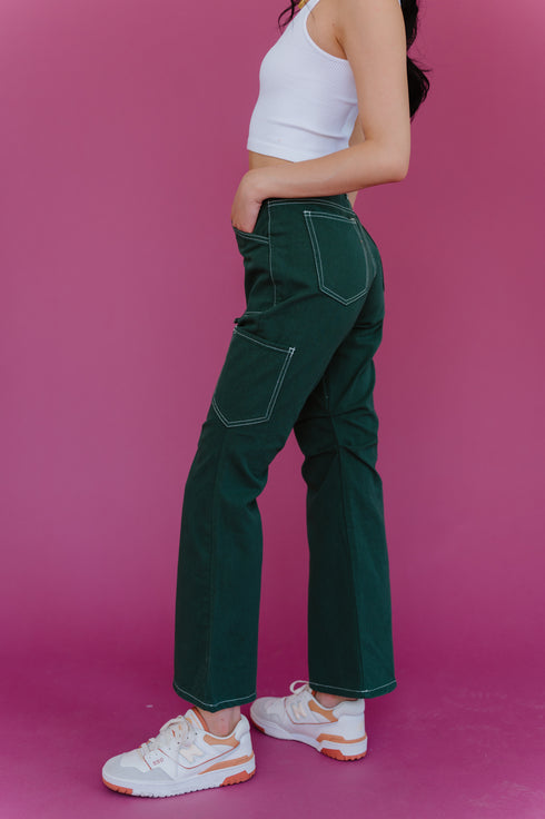 Don't Blame Me Cargo Pants// Green